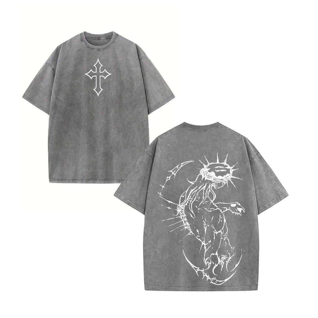 Oversized Christian Gym T-Shirt – Jesus Pump Cover Cross Graphic Workout Tee for Men